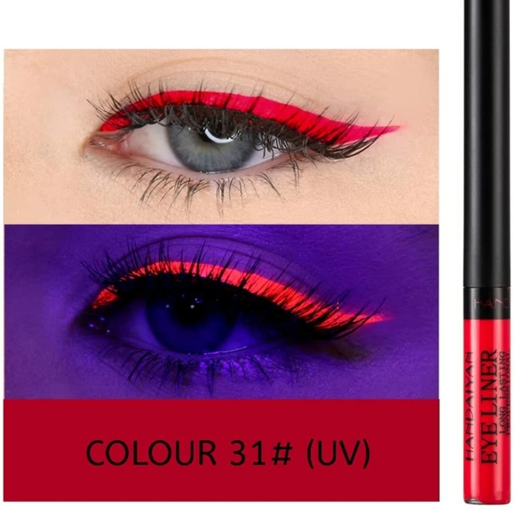 Set of 12 Vivid Bright Colored Liquid Eyeliner (UV reactive) - Picture 6 of 7